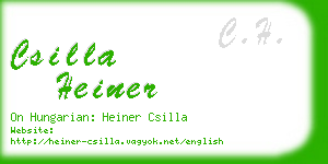 csilla heiner business card